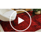 ORIENT 4722 tepih bordo / crni Orijentalni, s resama